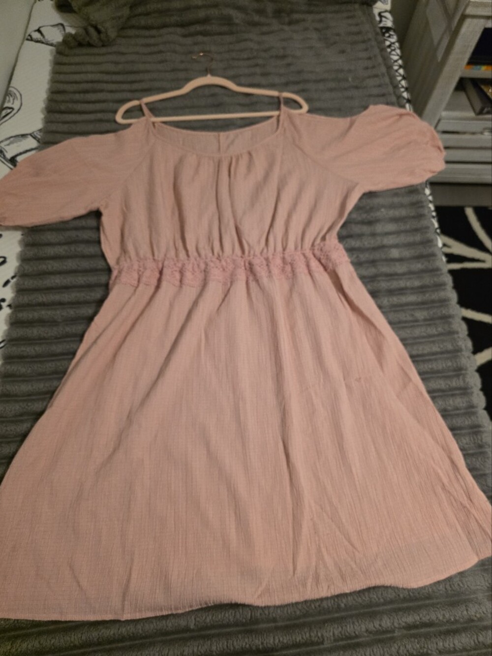 Women's Pink Smocked Waist Dress